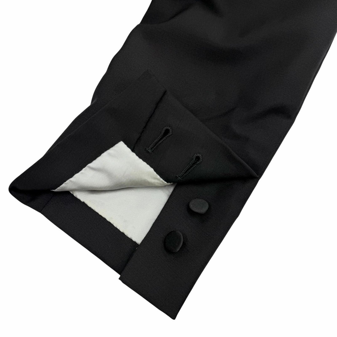 Great GUCCI two-piece set Tom Ford era formal single suit black wool mens 46
