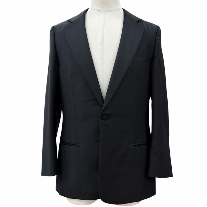 Great GUCCI two-piece set Tom Ford era formal single suit black wool mens 46