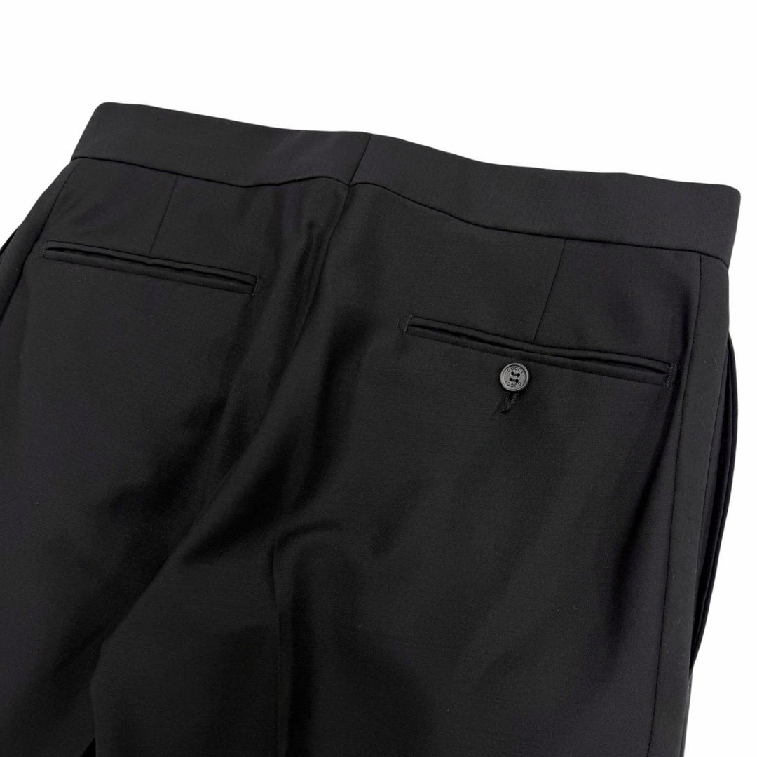 Great GUCCI two-piece set Tom Ford era formal single suit black wool mens 46