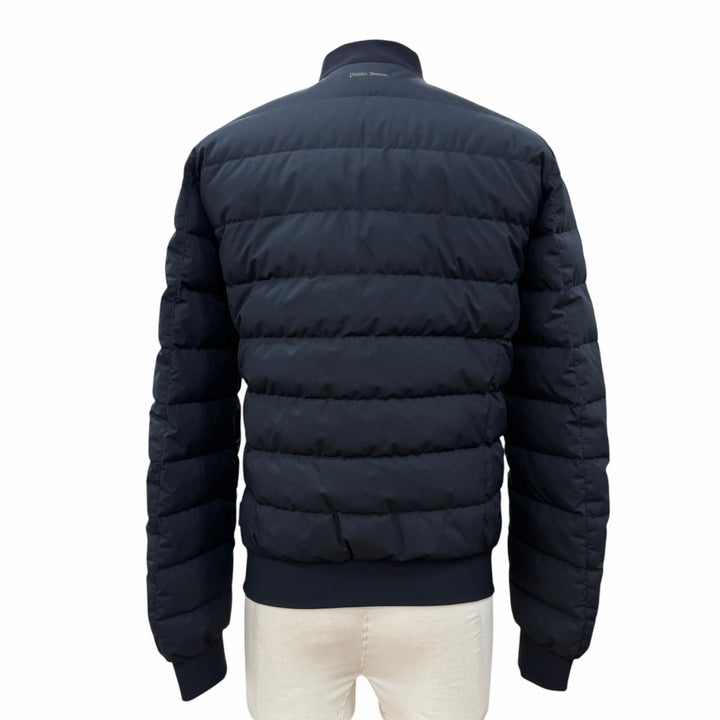 Great Herno Down jacket Laminar double zip up Dark navy polyester mens 44