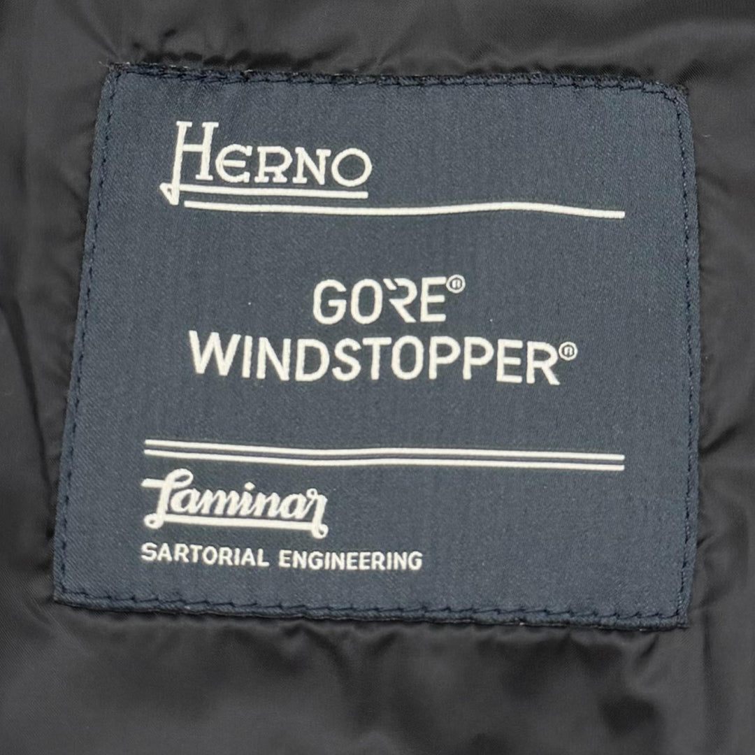 Great Herno Down jacket Laminar double zip up Dark navy polyester mens 44