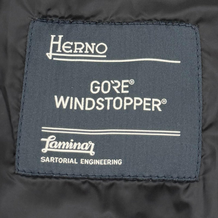 Great Herno Down jacket Laminar double zip up Dark navy polyester mens 44