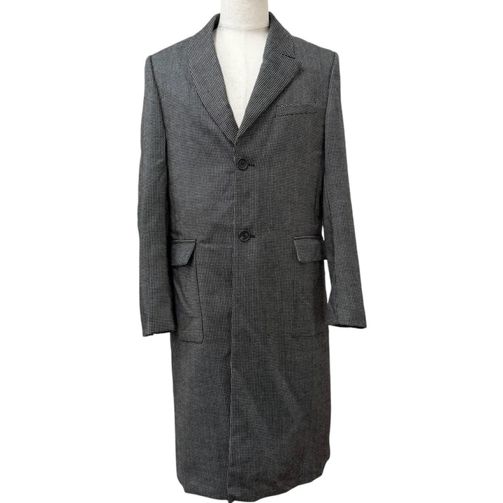 Pristine FENDI Chester coat Modified lapel, all-over pattern Gray