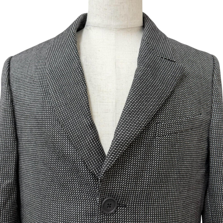 Pristine FENDI Chester coat Modified lapel, all-over pattern Gray