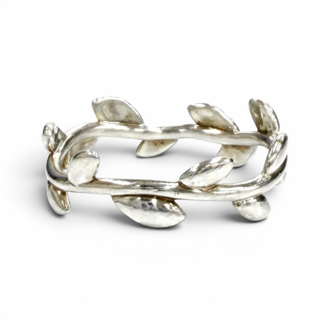 Great TIFFANY&Co. Ring ring olive leaf bundling Silver AG925 Women