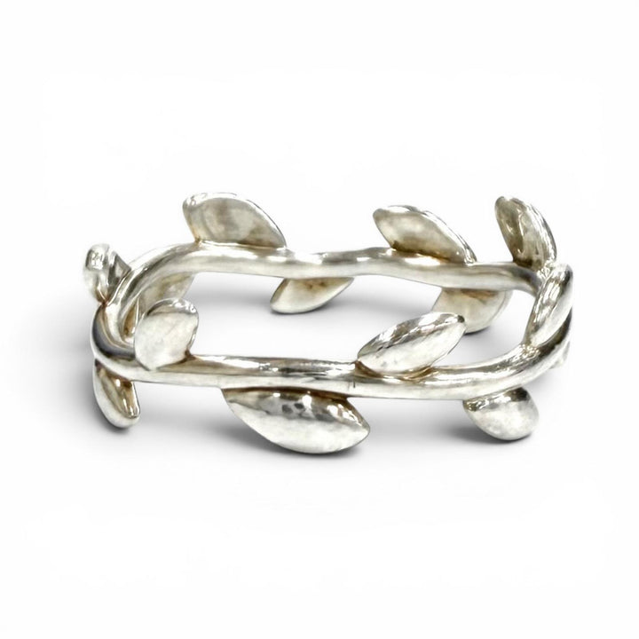 Great TIFFANY&Co. Ring ring olive leaf bundling Silver AG925 Women