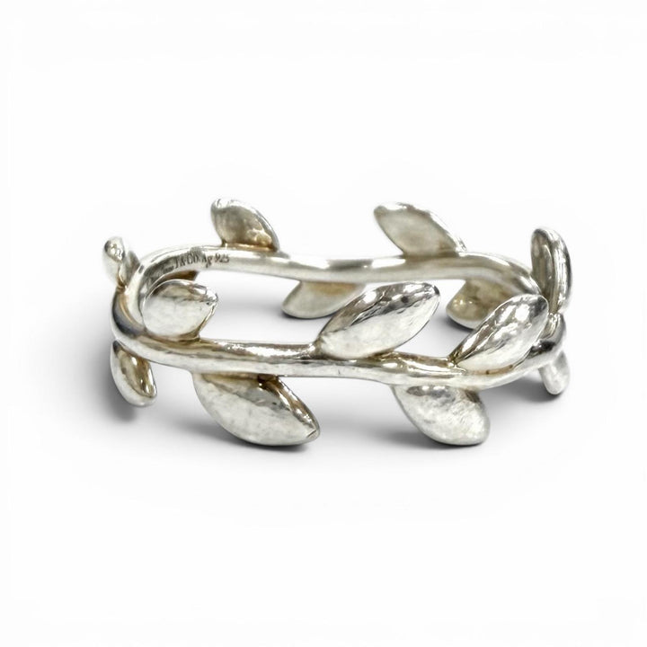 Great TIFFANY&Co. Ring ring olive leaf bundling Silver AG925 Women