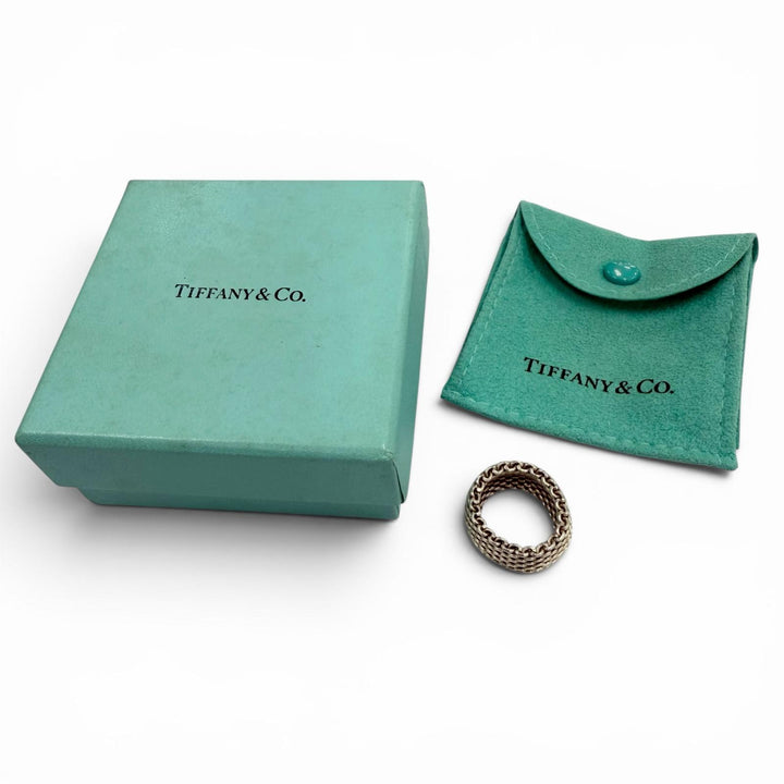 Excellent TIFFANY&Co. Ring ring Somerset Silver 925 mens