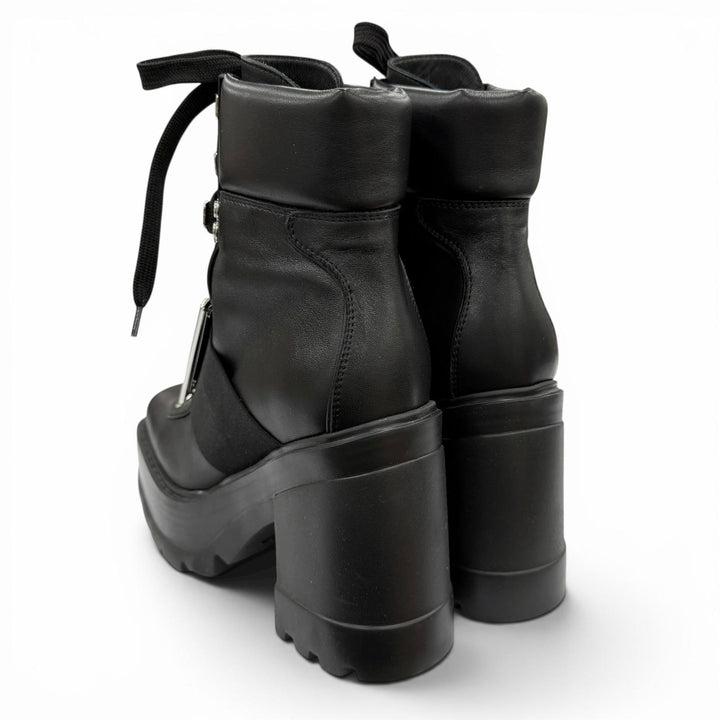 Excellent ROGER VIVIER short boots VIV UTILITY BOOTIE 85 black leather Women 35