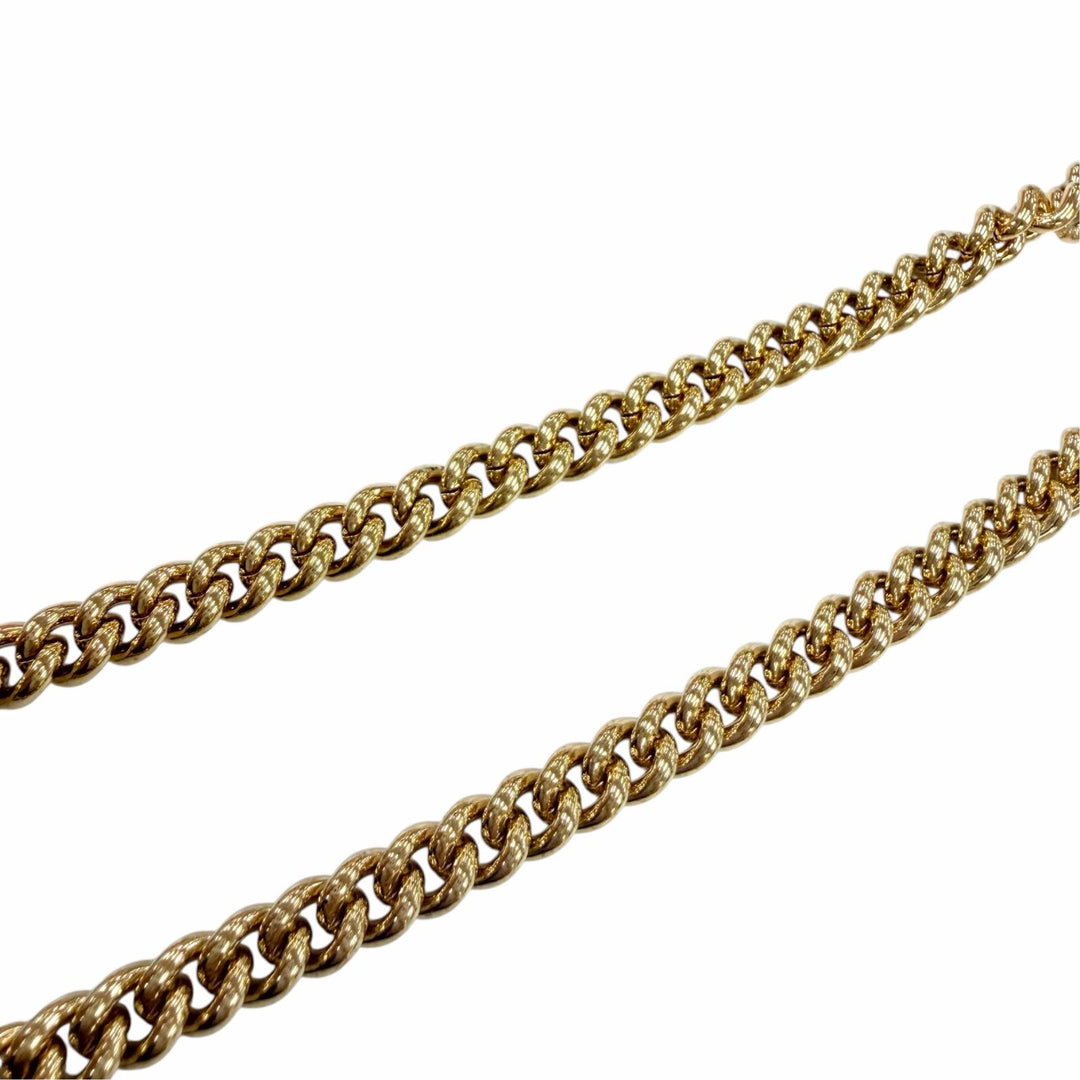 Excellent Christian Dior Necklace Rhinestone Accessory Chain gold metal Women