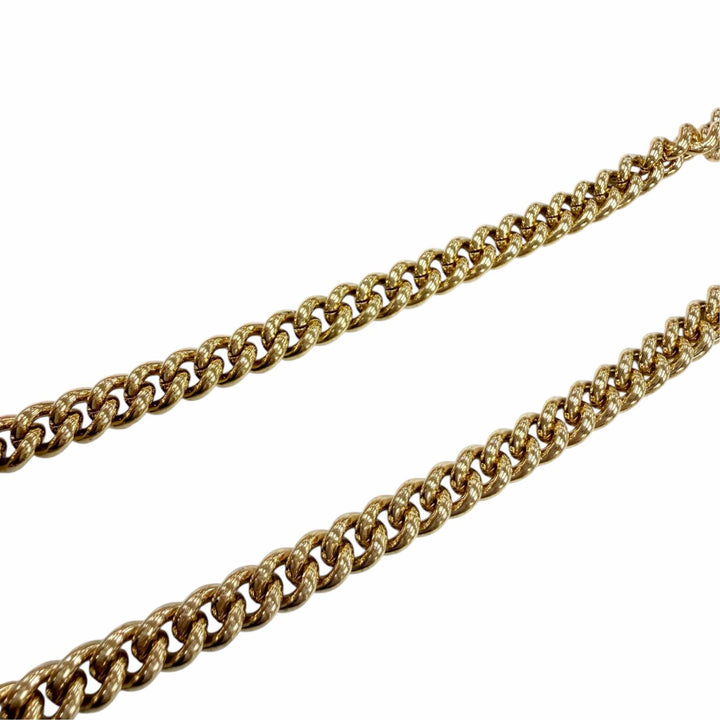 Excellent Christian Dior Necklace Rhinestone Accessory Chain gold metal Women