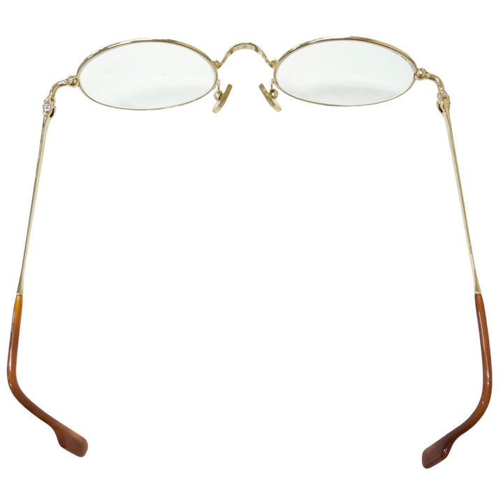 Great Cartier Glasses Trinity Oval Frame gold mens