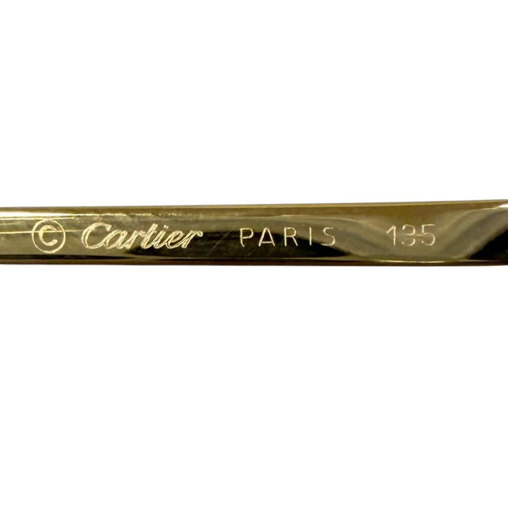 Great Cartier Glasses Trinity Oval Frame gold mens