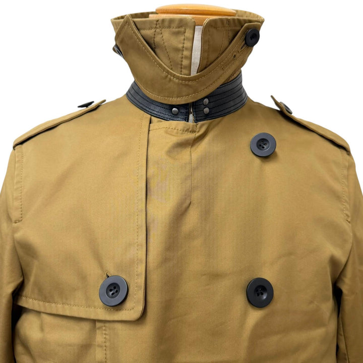 Great COACH trench coat Chin strap belted beige cotton mens S