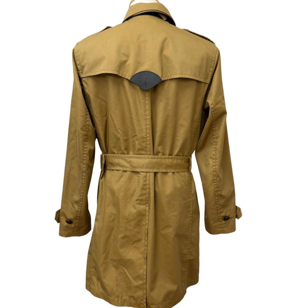 Great COACH trench coat Chin strap belted beige cotton mens S
