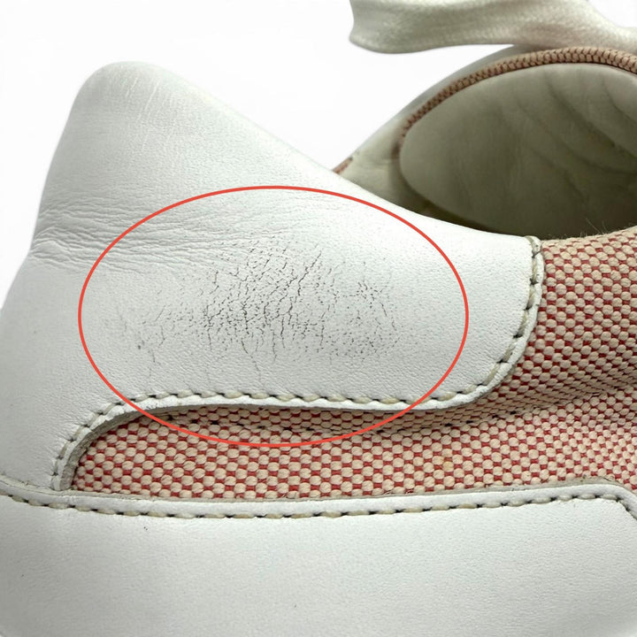 Great HERMES sneakers Day Kelly Metal Leather Lace-Up Canvas Bag pink canvas 37