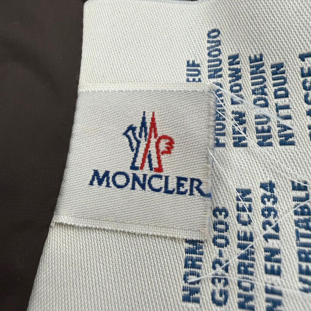 Great MONCLER Down jacket MEDOC Diamond Quilted Logo Zip Up Brown Nylon Women 2
