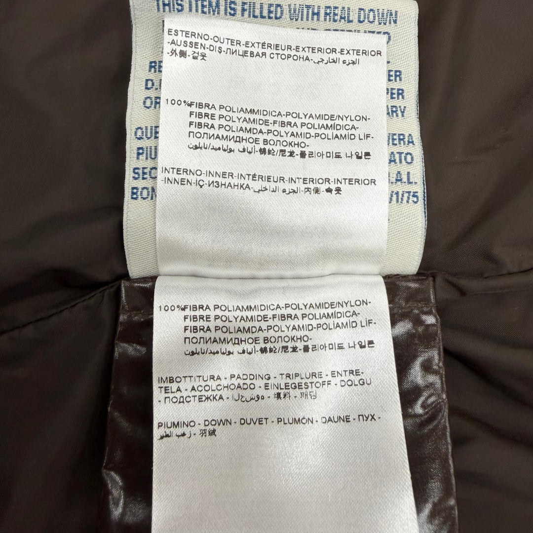 Great MONCLER Down jacket MEDOC Diamond Quilted Logo Zip Up Brown Nylon Women 2