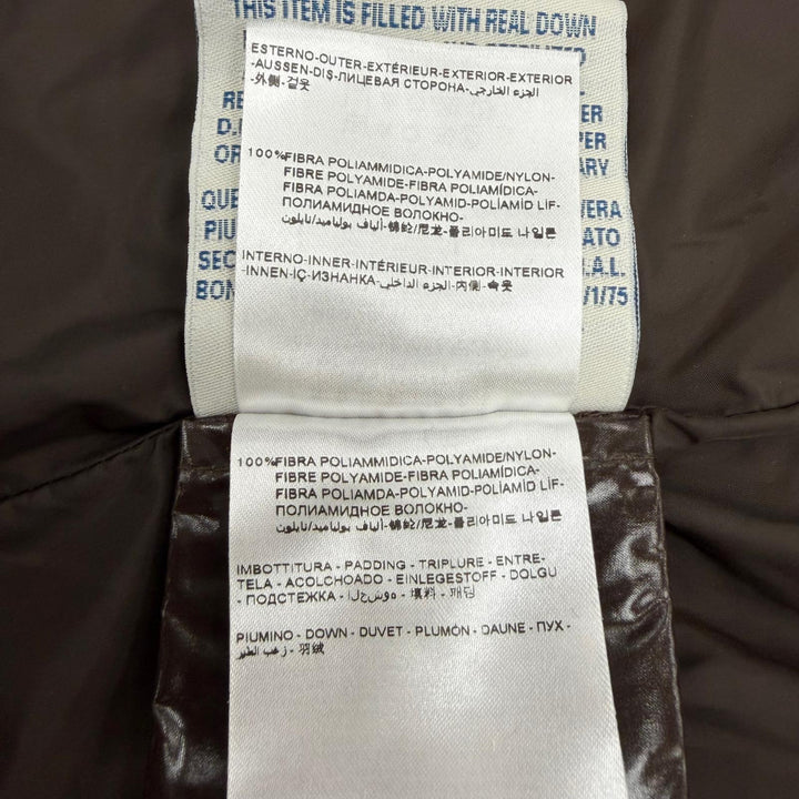 Great MONCLER Down jacket MEDOC Diamond Quilted Logo Zip Up Brown Nylon Women 2