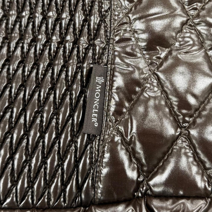 Great MONCLER Down jacket MEDOC Diamond Quilted Logo Zip Up Brown Nylon Women 2