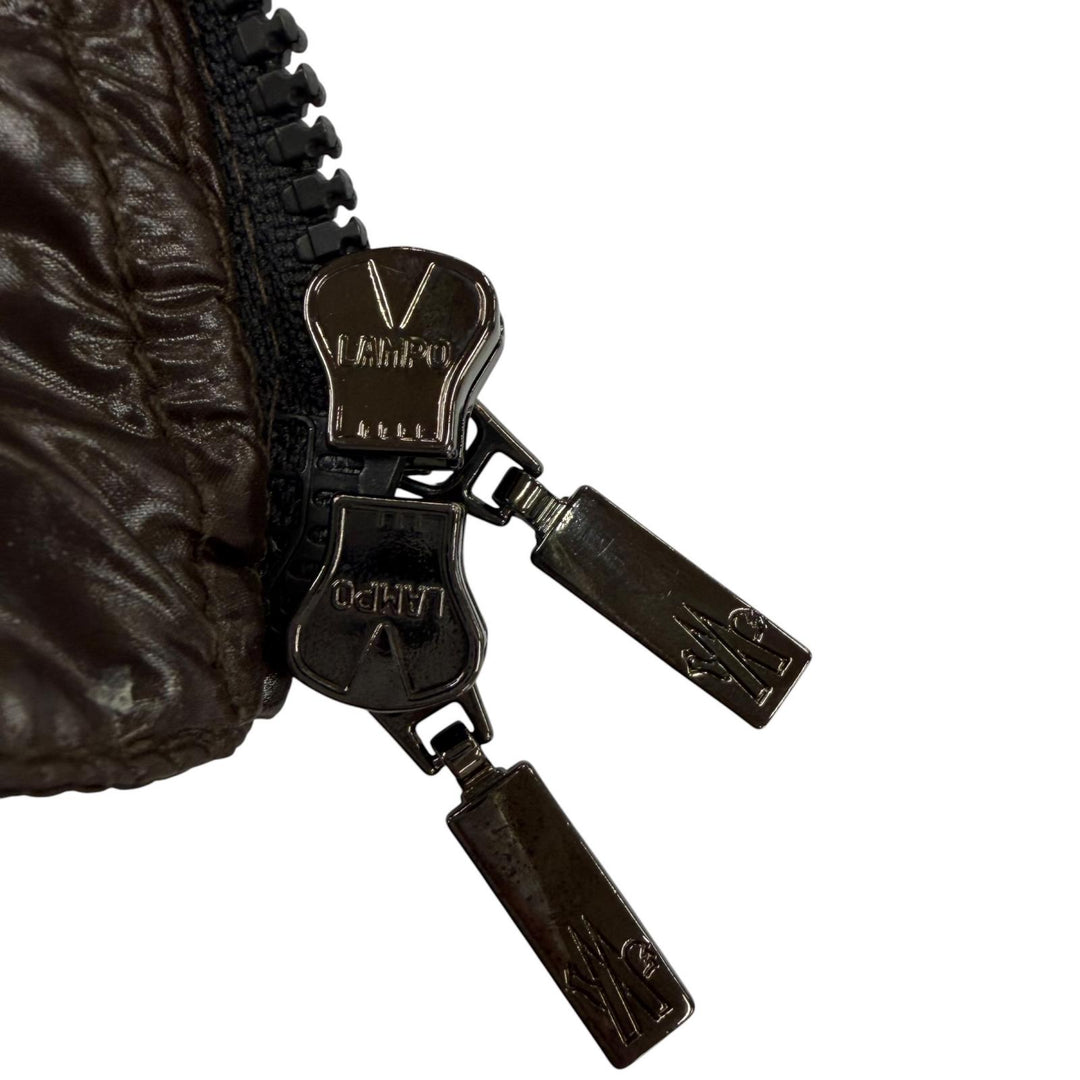 Great MONCLER Down jacket MEDOC Diamond Quilted Logo Zip Up Brown Nylon Women 2