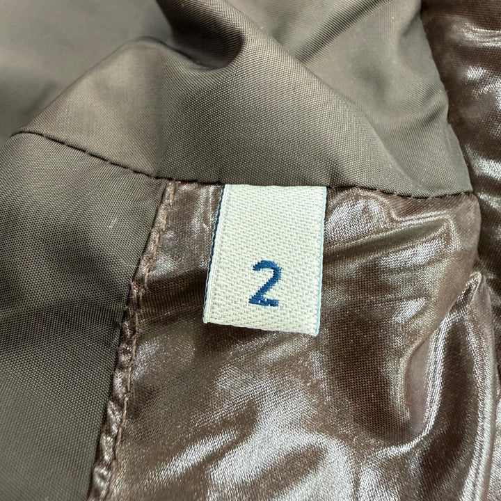 Great MONCLER Down jacket MEDOC Diamond Quilted Logo Zip Up Brown Nylon Women 2