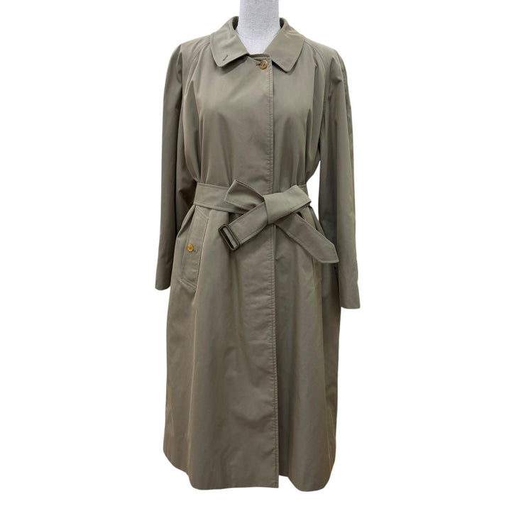 Excellent Burberrys coat Nova Check liner with belt khaki cotton Women