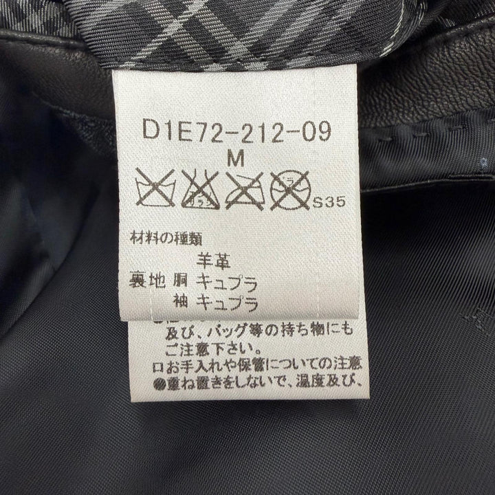 Great BURBERRY BLACK LABEL tailored jacket black Sheep leather mens M