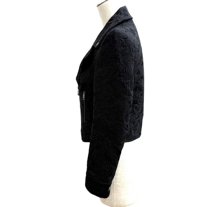 Excellent DOLCE&GABBANA Leather jacket black cotton Women 38 F9H26T/FJMPG