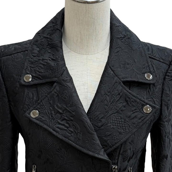 Excellent DOLCE&GABBANA Leather jacket black cotton Women 38 F9H26T/FJMPG