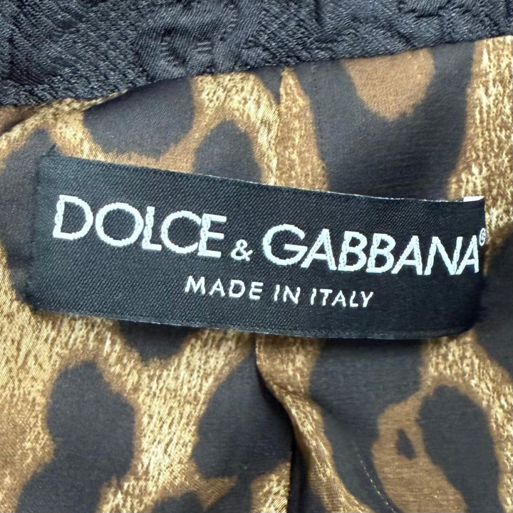 Excellent DOLCE&GABBANA Leather jacket black cotton Women 38 F9H26T/FJMPG