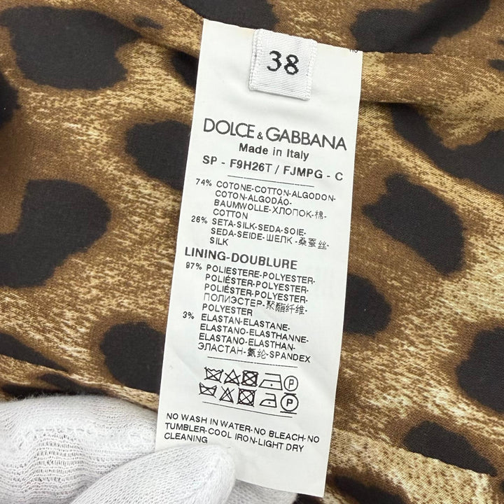 Excellent DOLCE&GABBANA Leather jacket black cotton Women 38 F9H26T/FJMPG