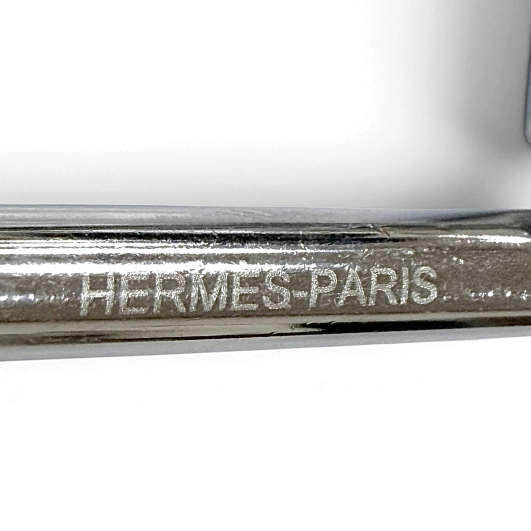 Great HERMES key ring Shuval Horse motif key ring Silver mens