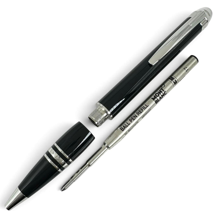 Excellent MONTBLANC Ballpoint pen Starwalker White Star Twist Type black mens