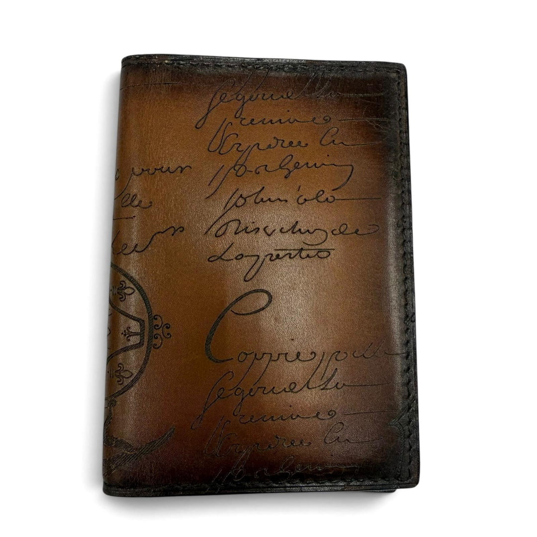 Excellent BERLUTI Jagua Flap Card Holder Venice Current product Calligraphy