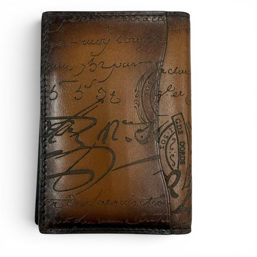 Excellent BERLUTI Jagua Flap Card Holder Venice Current product Calligraphy