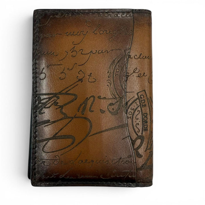 Excellent BERLUTI Jagua Flap Card Holder Venice Current product Calligraphy