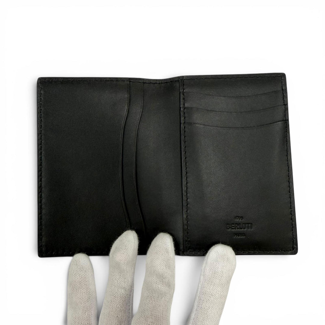 Excellent BERLUTI Jagua Flap Card Holder Venice Current product Calligraphy
