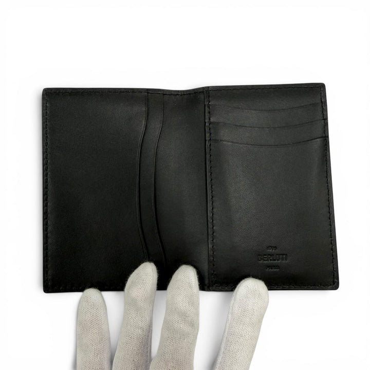 Excellent BERLUTI Jagua Flap Card Holder Venice Current product Calligraphy