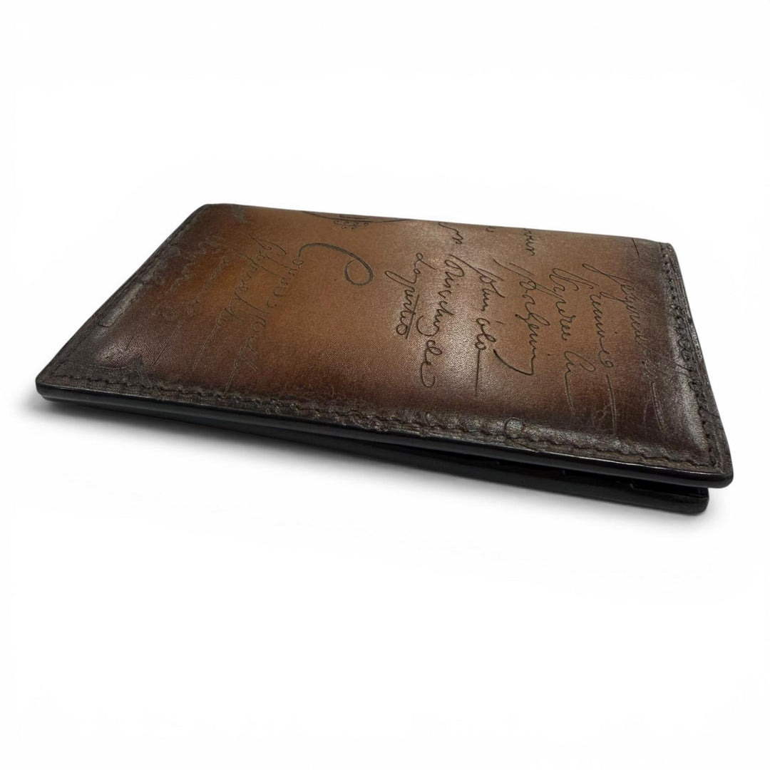 Excellent BERLUTI Jagua Flap Card Holder Venice Current product Calligraphy
