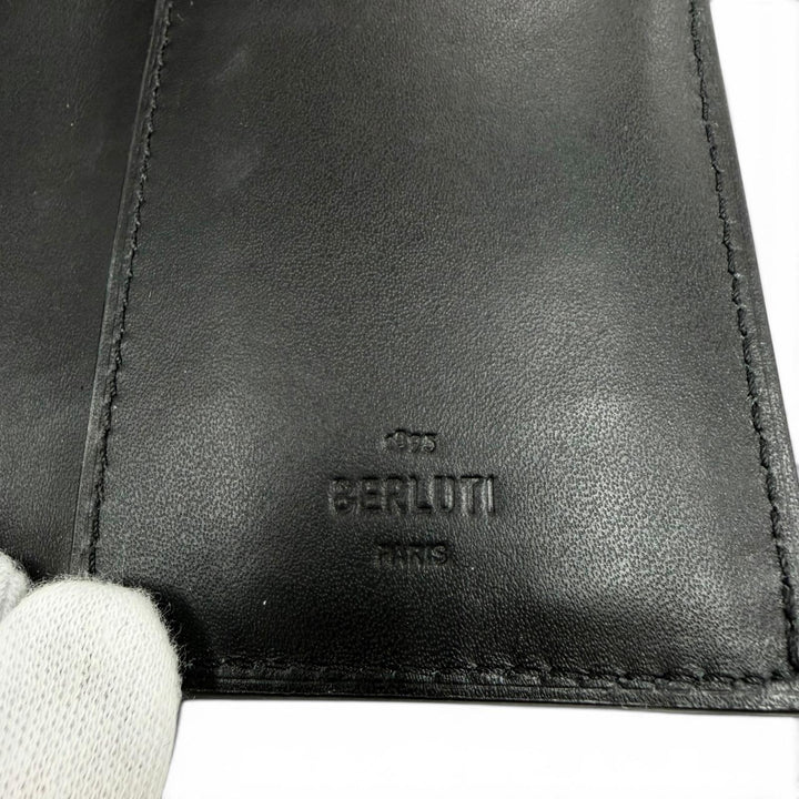 Excellent BERLUTI Jagua Flap Card Holder Venice Current product Calligraphy