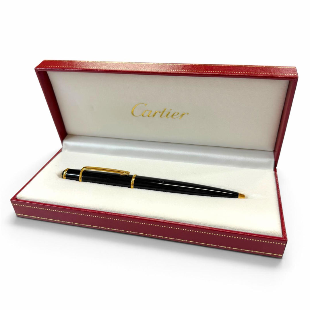 Excellent Cartier Ballpoint pen Diaboro de Cartier black Blue Gemstone mens