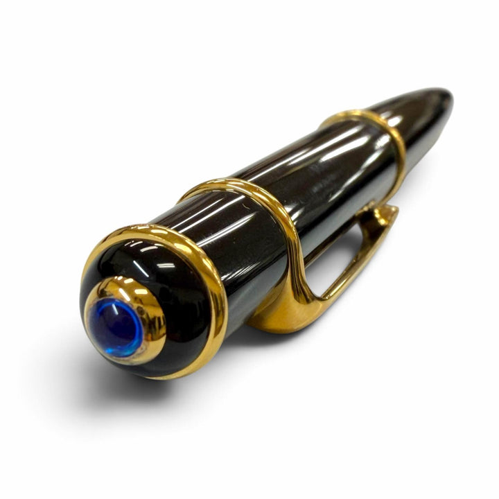 Excellent Cartier Ballpoint pen Diaboro de Cartier black Blue Gemstone mens