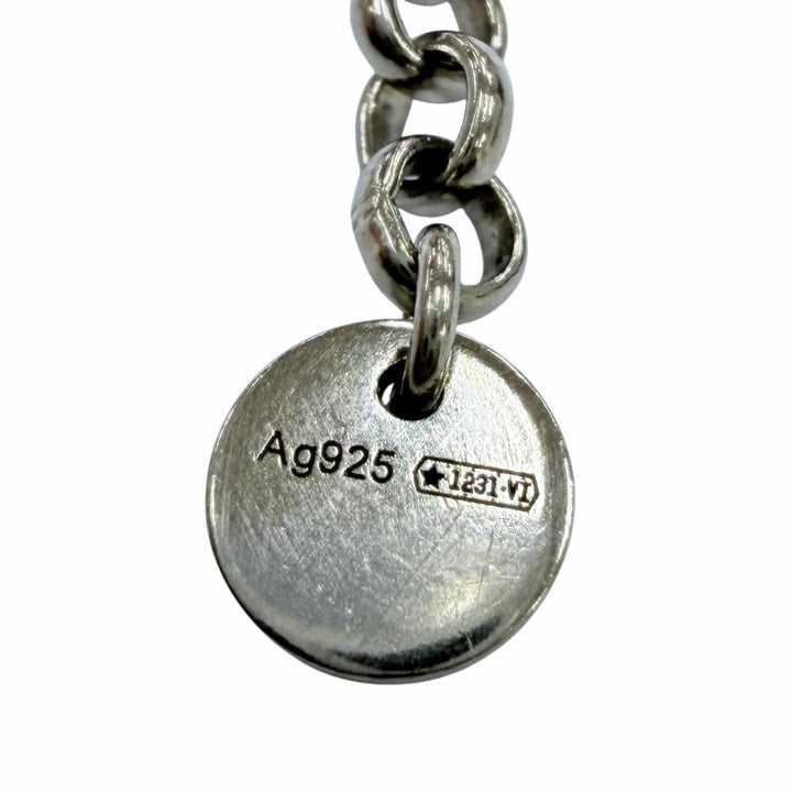 Great GUCCI Necklace Interlocking G Arabesque Accessories Silver AG925 455535