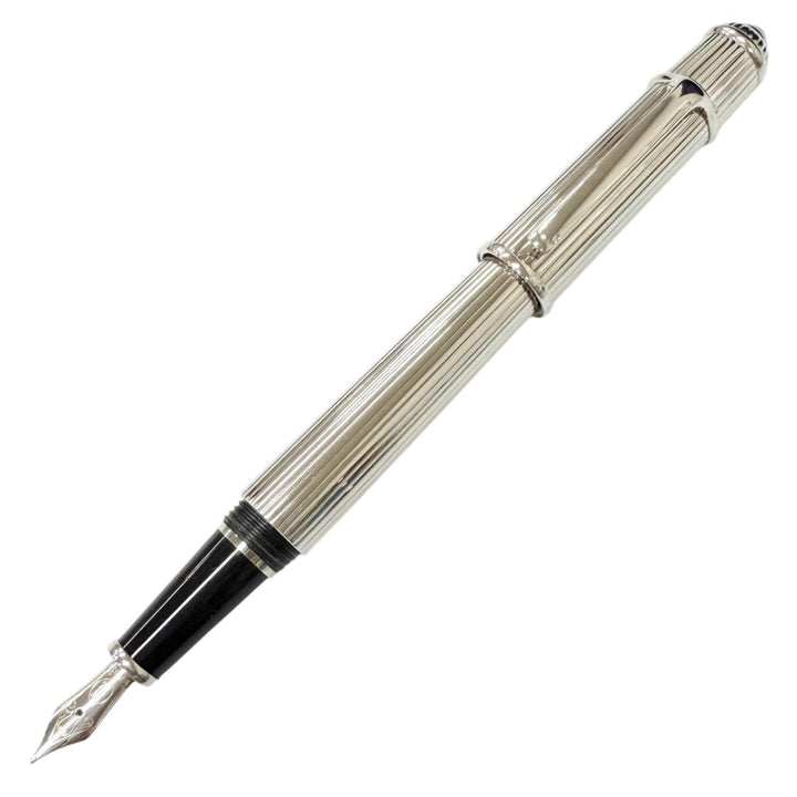 Excellent Cartier fountain pen Diaboro de Cartier Dual-use Silver 18K mens