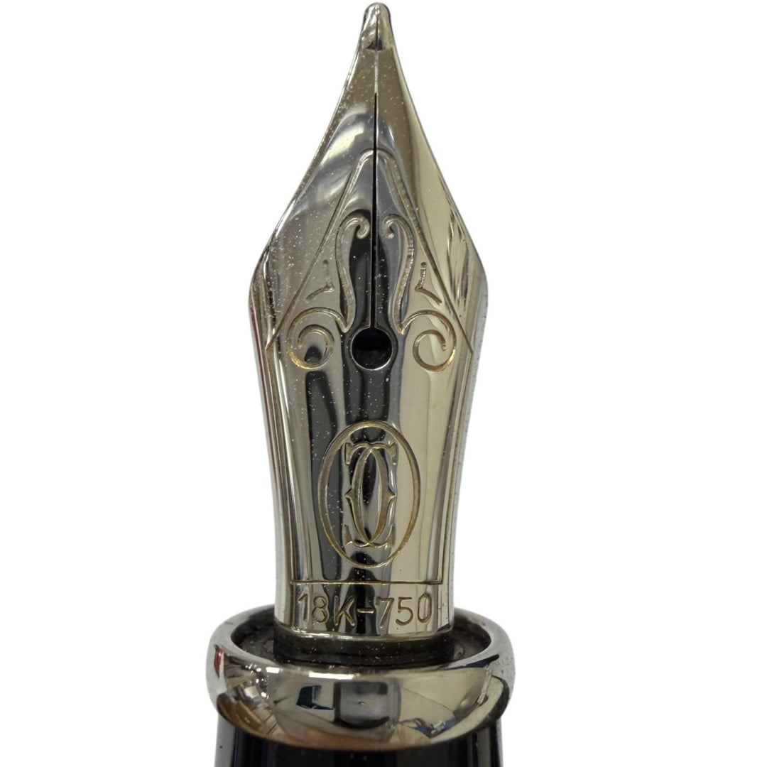 Excellent Cartier fountain pen Diaboro de Cartier Dual-use Silver 18K mens