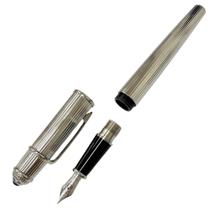 Excellent Cartier fountain pen Diaboro de Cartier Dual-use Silver 18K mens