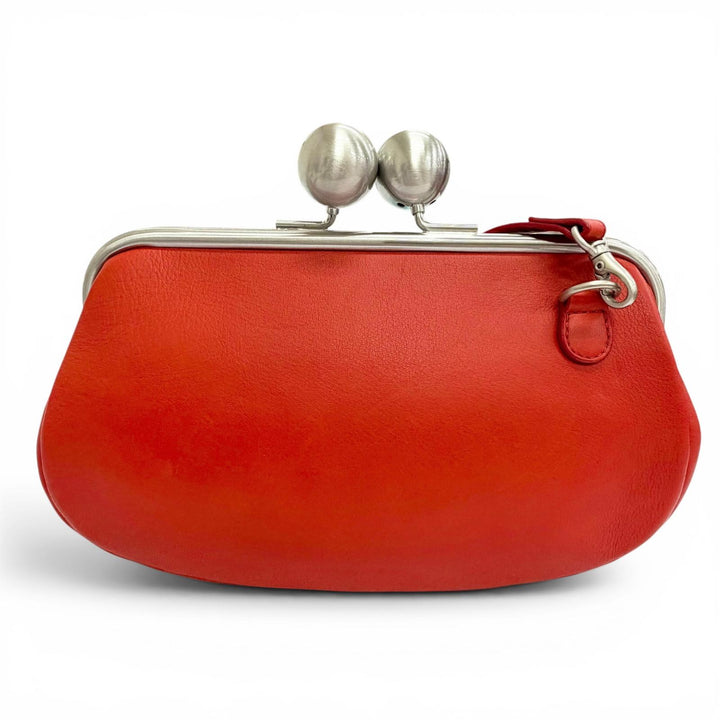 Pristine kawa-kawa Shoulder Bag Clasp-closure 3-way handbag/clutch bag Red
