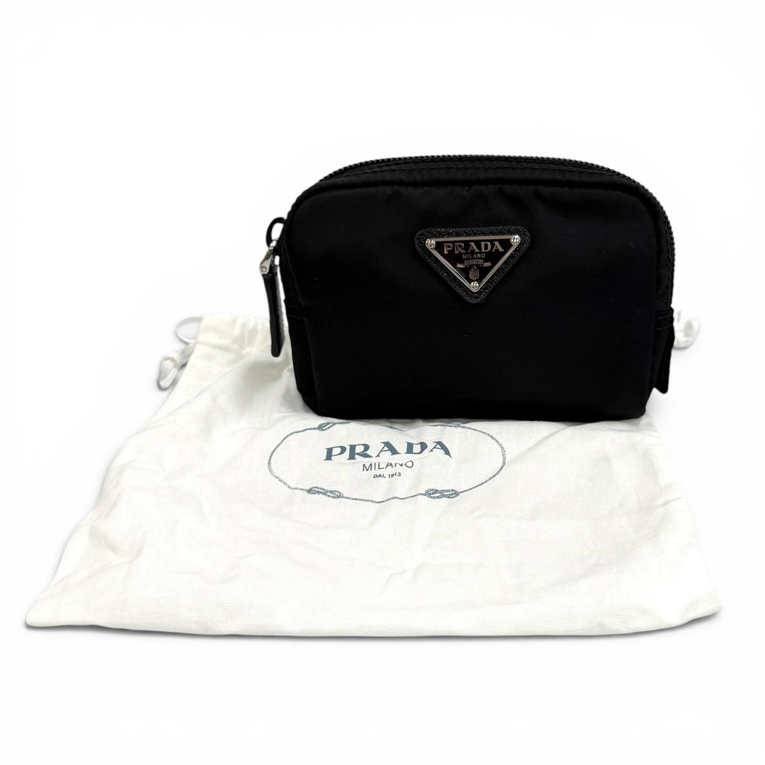 Excellent PRADA Pouch Micro Re-Nylon Pouch black Recycled nylon Women 1ND339