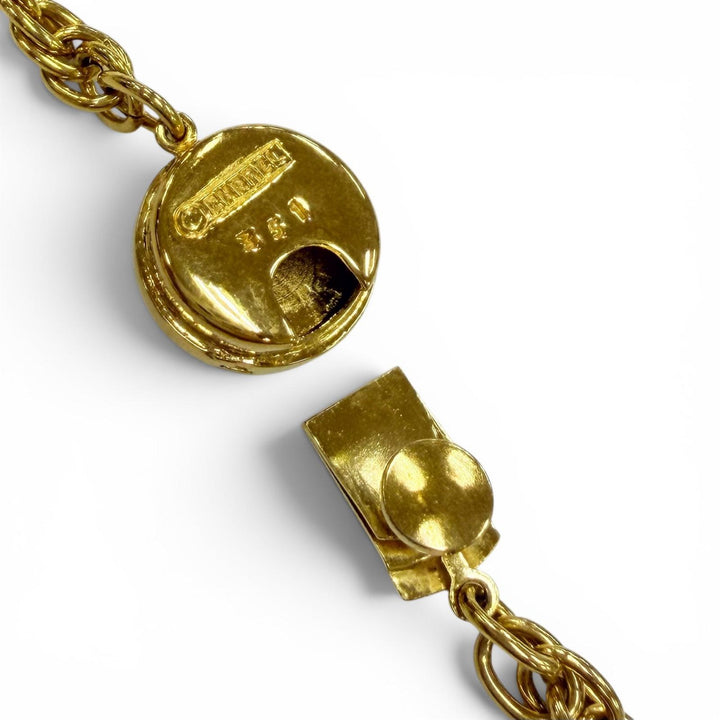 Excellent CHANEL Necklace COCO Mark Twist Chain gold metal Women